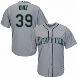 Youth Majestic Seattle Mariners 39 Edwin Diaz Authentic Grey Road Cool Base MLB Jersey 