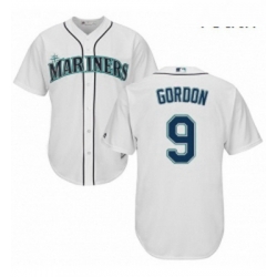 Youth Majestic Seattle Mariners 9 Dee Gordon Authentic White Home Cool Base MLB Jersey 