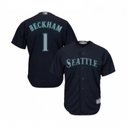 Youth Seattle Mariners 1 Tim Beckham Replica Navy Blue Alternate 2 Cool Base Baseball Jersey 