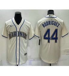 Youth Seattle Mariners 44 Julio Rodriguez Cream Stitched MLB Cool Base Nike Jersey