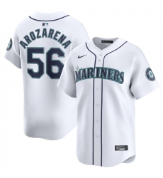 Youth Seattle Mariners 56 Randy Arozarena White 2024 Home Limited Stitched Jersey