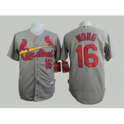 Men Red Cardinals 16 Kolten Wong Grey Cool Base Stitched Collection MLB Jersey