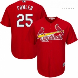 Mens Majestic St Louis Cardinals 25 Dexter Fowler Replica Red Cool Base MLB Jersey