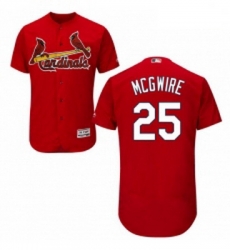 Mens Majestic St Louis Cardinals 25 Mark McGwire Red Alternate Flex Base Authentic Collection MLB Jersey