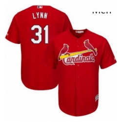 Mens Majestic St Louis Cardinals 31 Lance Lynn Replica Red Alternate Cool Base MLB Jersey