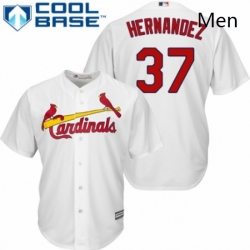 Mens Majestic St Louis Cardinals 37 Keith Hernandez Replica White Home Cool Base MLB Jersey