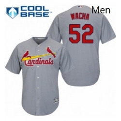 Mens Majestic St Louis Cardinals 52 Michael Wacha Replica Grey Road Cool Base MLB Jersey