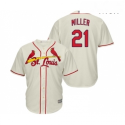 Mens St Louis Cardinals 21 Andrew Miller Replica Cream Alternate Cool Base Baseball Jersey 