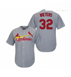 Mens St Louis Cardinals 32 Matt Wieters Replica Grey Road Cool Base Baseball Jersey 