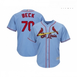 Mens St Louis Cardinals 70 Chris Beck Replica Light Blue Alternate Cool Base Baseball Jersey 