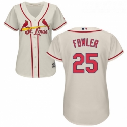 Womens Majestic St Louis Cardinals 25 Dexter Fowler Authentic Cream Alternate Cool Base MLB Jersey