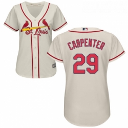 Womens Majestic St Louis Cardinals 29 Chris Carpenter Authentic Cream Alternate Cool Base MLB Jersey