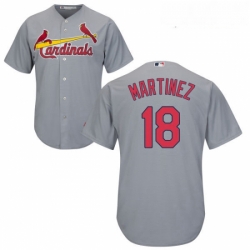 Youth Majestic St Louis Cardinals 18 Carlos Martinez Replica Grey Road Cool Base MLB Jersey