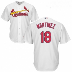 Youth Majestic St Louis Cardinals 18 Carlos Martinez Replica White Home Cool Base MLB Jersey