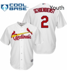 Youth Majestic St Louis Cardinals 2 Red Schoendienst Replica White Home Cool Base MLB Jersey