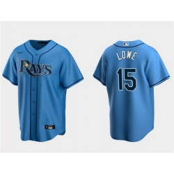 Men Tampa Bay Rays 15 Josh Lowe Light Blue Cool Base Stitched Baseball Jersey