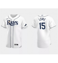 Men Tampa Bay Rays 15 Josh Lowe White Flex Base Stitched Jersey