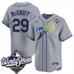 Men Tampa Bay Rays  29 Jacob Melton Grey 2026 World Series Limited Stitched Baseball Jersey