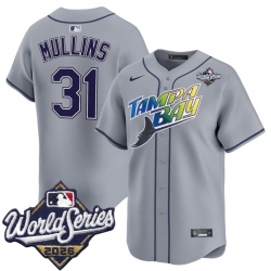 Men Tampa Bay Rays  31 Cedric Mullins Grey 2026 World Series Limited Stitched Baseball Jersey