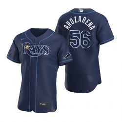 Men Tampa Bay Rays 56 Randy Arozarena Men Nike Navy Alternate 2020 Flex Base Team MLB Jersey