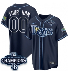 Men Tampa Bay Rays ACTIVE PLAYER Custom Navy 2026 AL East Champions Patch Limited Stitched Baseball Jersey