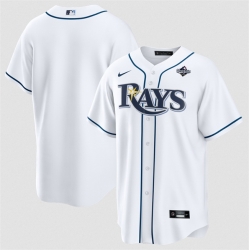 Men Tampa Bay Rays Blank White 2026 World Series Home Cool Base Stitched Baseball Jersey