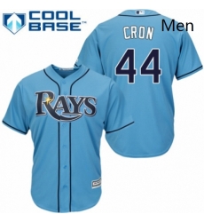 Mens Majestic Tampa Bay Rays 44 C J Cron Replica Light Blue Alternate 2 Cool Base MLB Jersey 