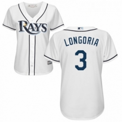 Womens Majestic Tampa Bay Rays 3 Evan Longoria Authentic White Home Cool Base MLB Jersey