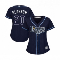 Womens Tampa Bay Rays 20 Tyler Glasnow Replica Navy Blue Alternate Cool Base Baseball Jersey 