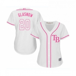 Womens Tampa Bay Rays 20 Tyler Glasnow Replica White Fashion Cool Base Baseball Jersey 