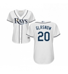 Womens Tampa Bay Rays 20 Tyler Glasnow Replica White Home Cool Base Baseball Jersey 