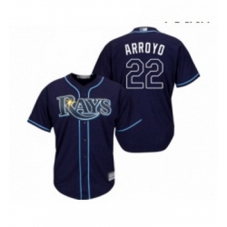 Youth Tampa Bay Rays 22 Christian Arroyo Replica Navy Blue Alternate Cool Base Baseball Jersey 