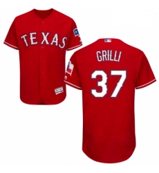 Mens Majestic Texas Rangers 37 Jason Grilli Red Flexbase Authentic Collection MLB Jersey