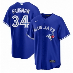 Men Toronto Blue Jays 34 Kevin Gausman Royal Cool Base Stitched Baseball Jersey