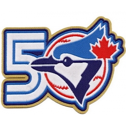 Men Toronto Blue Jays 50th Team Annivesary Patch Biaog