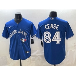 Men Toronto Blue Jays 84 Dylan Cease Blue 2025 Cool Base Stitched Baseball Jersey