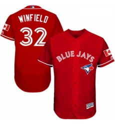 Mens Majestic Toronto Blue Jays 32 Dave Winfield Scarlet Alternate Flex Base Authentic Collection MLB Jersey