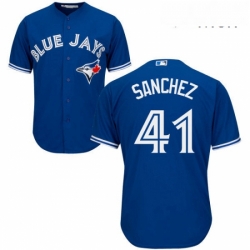 Mens Majestic Toronto Blue Jays 41 Aaron Sanchez Replica Blue Alternate MLB Jersey