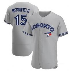 Mens Toronto Blue Jays #15 Whit Merrifield Nike Gray Road Flex Base Player Jersey