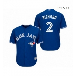 Mens Toronto Blue Jays 2 Clayton Richard Replica Blue Alternate Baseball Jersey 