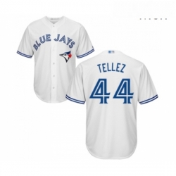 Mens Toronto Blue Jays 44 Rowdy Tellez Replica White Home Baseball Jersey 