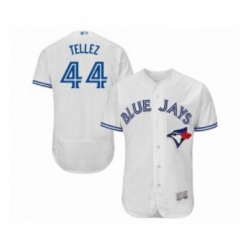 Mens Toronto Blue Jays 44 Rowdy Tellez White Home Flex Base Authentic Collection Baseball Jersey