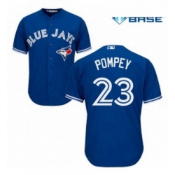 Youth Majestic Toronto Blue Jays 23 Dalton Pompey Authentic Blue Alternate MLB Jersey