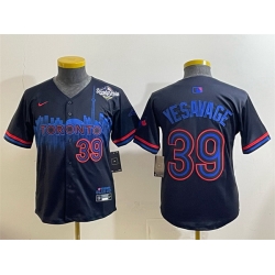 Youth Toronto Blue Jays 39 Trey Yesavage Navy 2025 World Series City Connect Limited Stitched Baseball Jersey