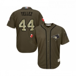 Youth Toronto Blue Jays 44 Rowdy Tellez Authentic Green Salute to Service Baseball Jersey 