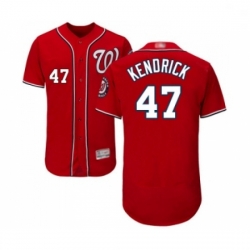 Mens Washington Nationals 47 Howie Kendrick Red Alternate Flex Base Authentic Collection Baseball Jersey