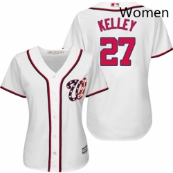 Womens Majestic Washington Nationals 27 Shawn Kelley Replica White Home Cool Base MLB Jersey