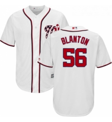 Youth Majestic Washington Nationals 56 Joe Blanton Authentic White Home Cool Base MLB Jersey