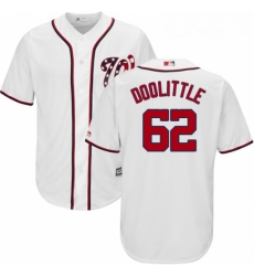 Youth Majestic Washington Nationals 62 Sean Doolittle Authentic White Home Cool Base MLB Jersey 