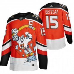 Men Anaheim Ducks 15 Ryan Getzlaf Red Adidas 2020 21 Reverse Retro Alternate NHL Jersey